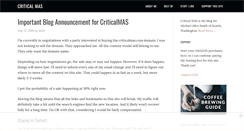 Desktop Screenshot of criticalmas.com